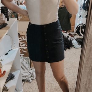Button up Navy blue skirt